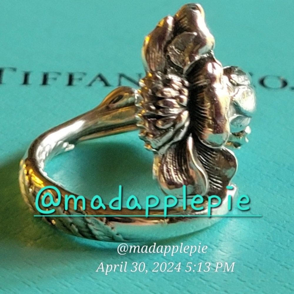 1885 Tiffany & Company Marigold Spoon Ring in Sterling Silver Luxury Vintage #30 - Picture 10 of 16